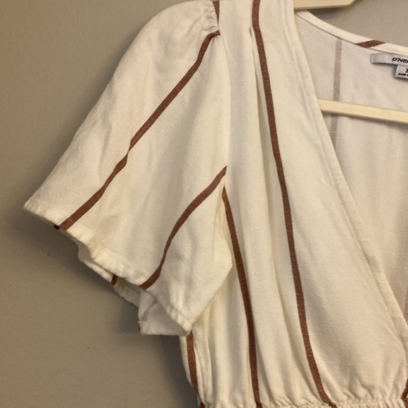 ⭐️ O’NEILL STRIP WES V-NECK BLOUSE WOMEN'S SIZE XS - Picture 3 of 15